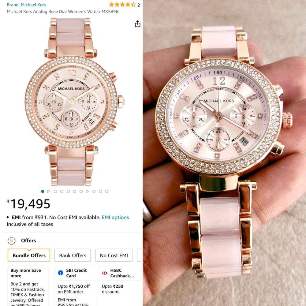 Michael Kors Parker Crystal Rose Gold - Image 3