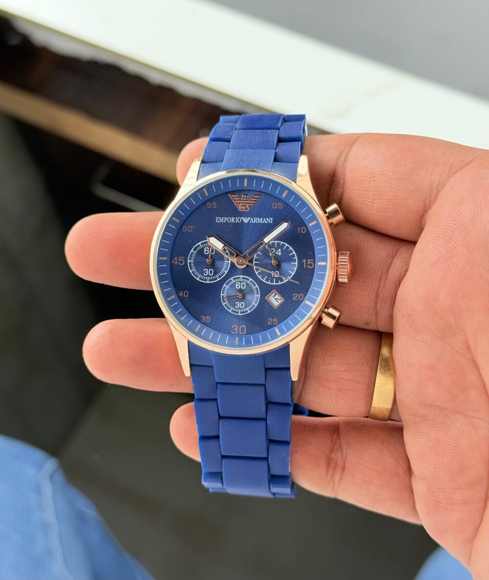 Emporio Armani Blue Fiber Strap For Men