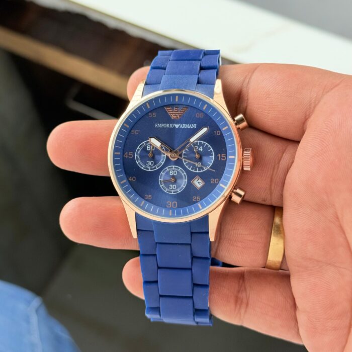Emporio Armani Blue Fiber Strap For Men